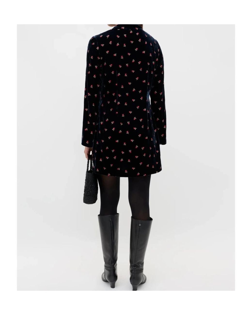 Rixo Black Calla Mini Dress