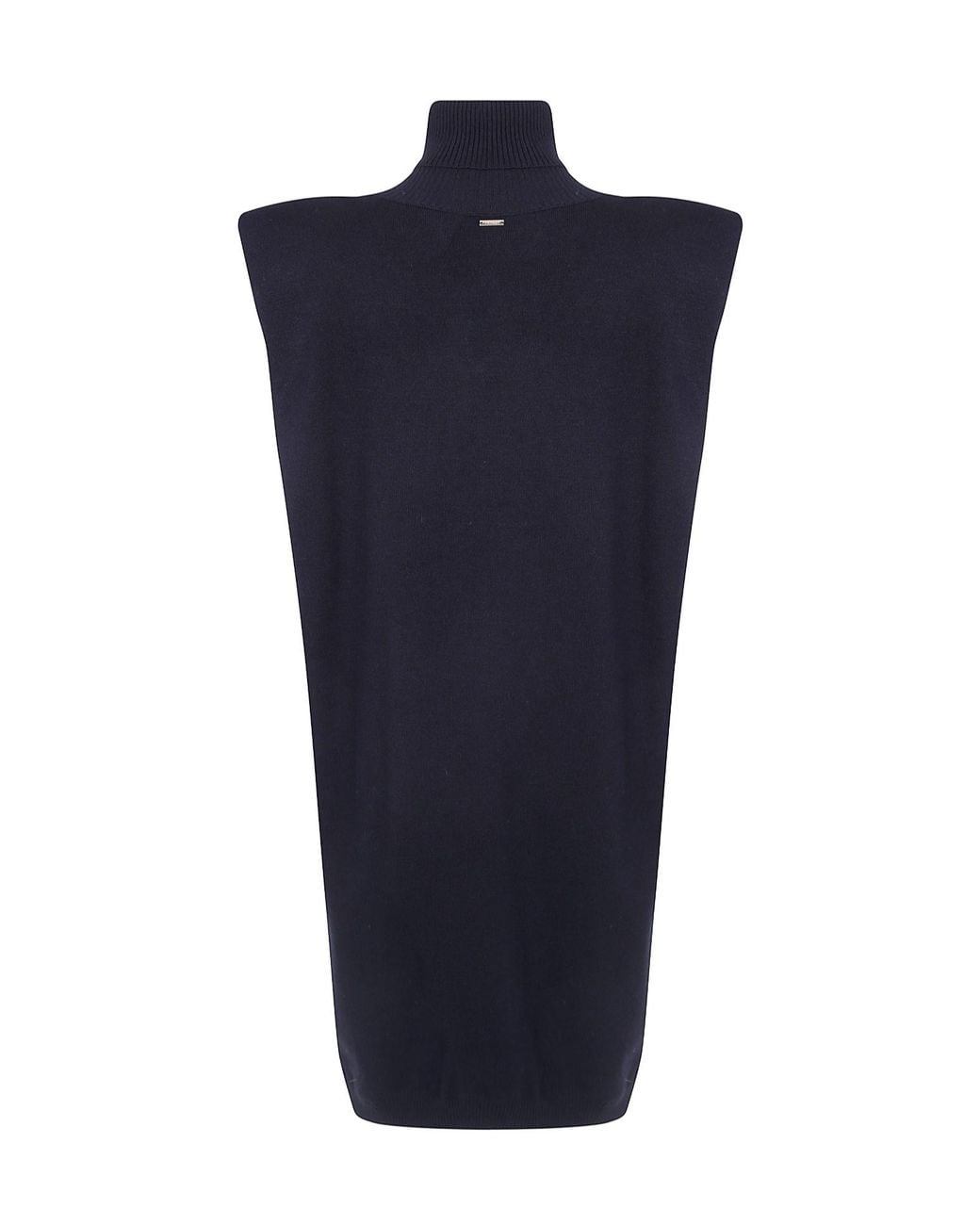 Twinset Blue Turtleneck Mini Dress