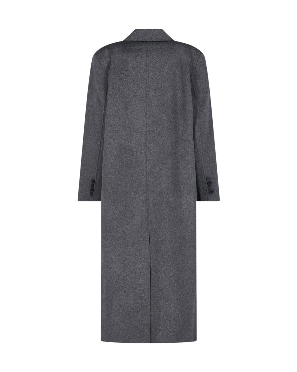 Frankie Shop Gray Double-Breasted Coat