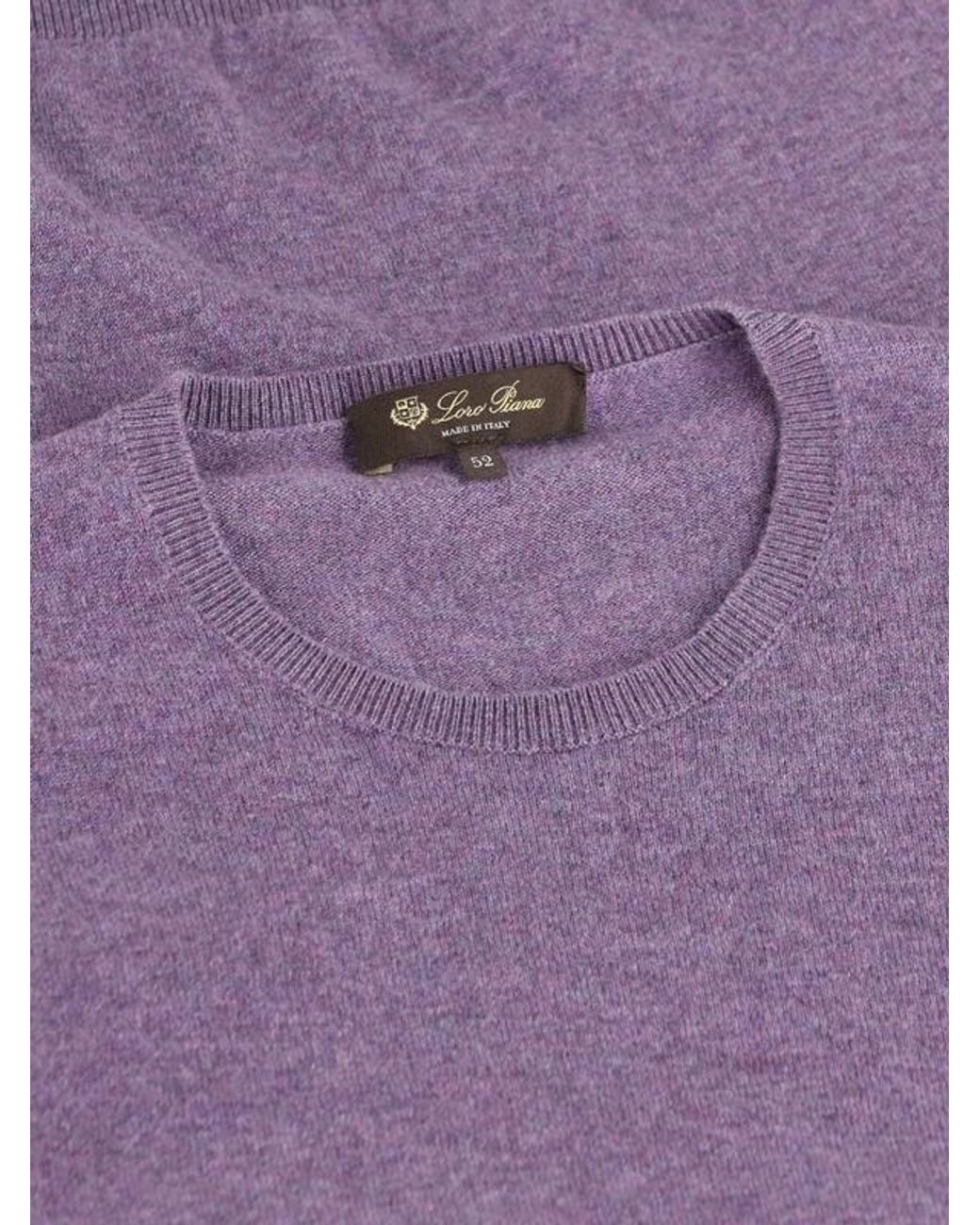 Loro Piana Purple Sergio Crewneck for men