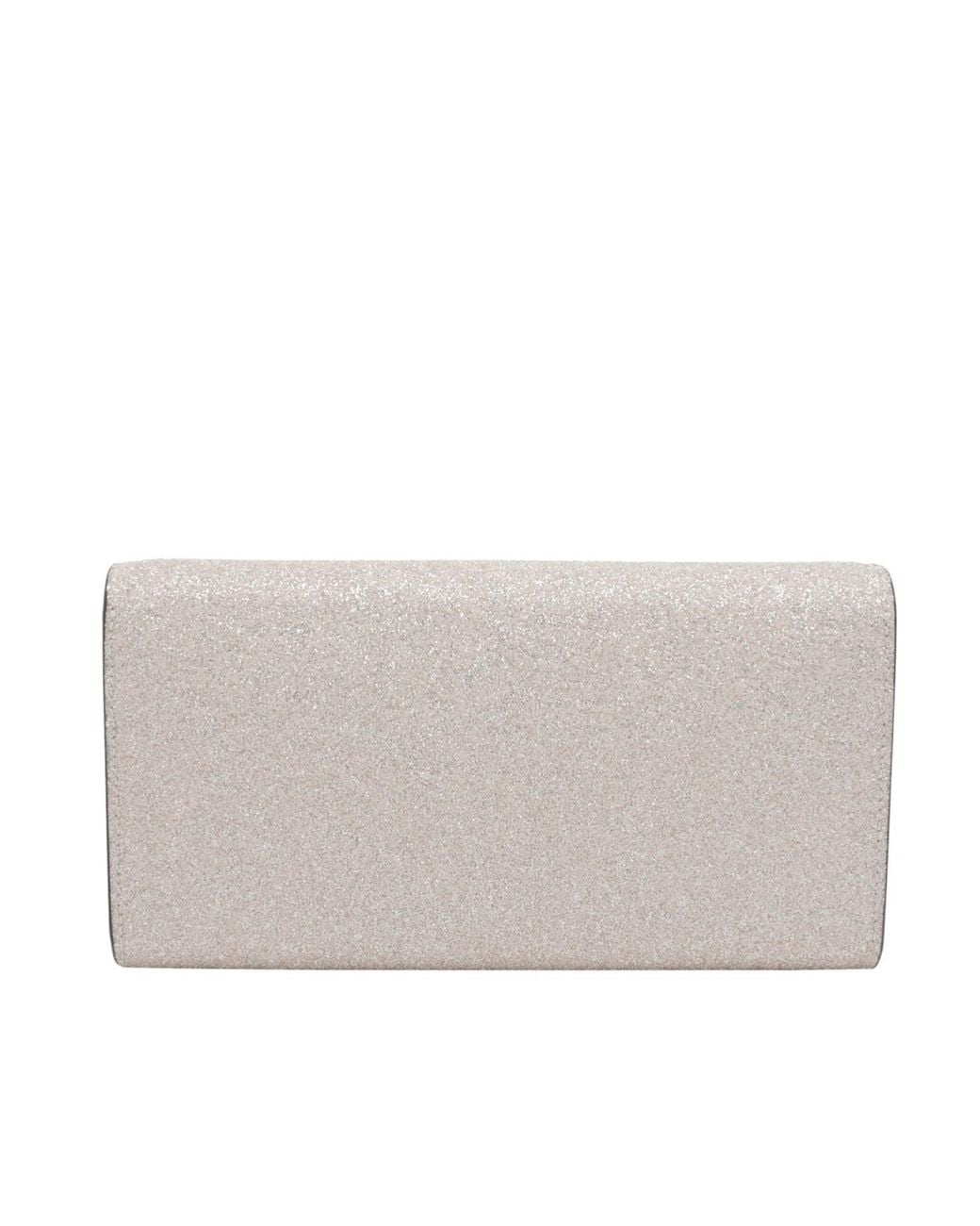 Jimmy Choo Gray Emmie Foldover-Top Clutch Bag