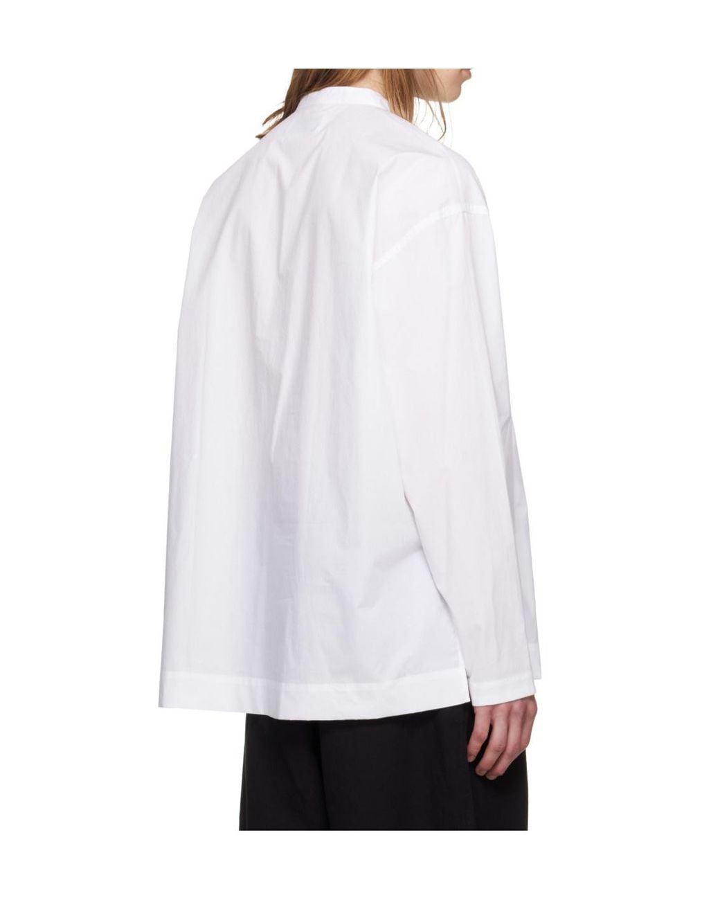 Studio Nicholson White Long-Sleeved Shirt for men