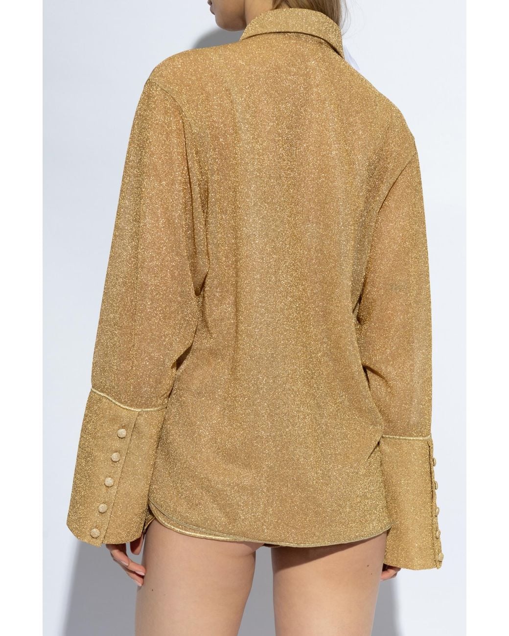 Oseree Natural Oséree Lumiere Flared-Sleeve Shirt