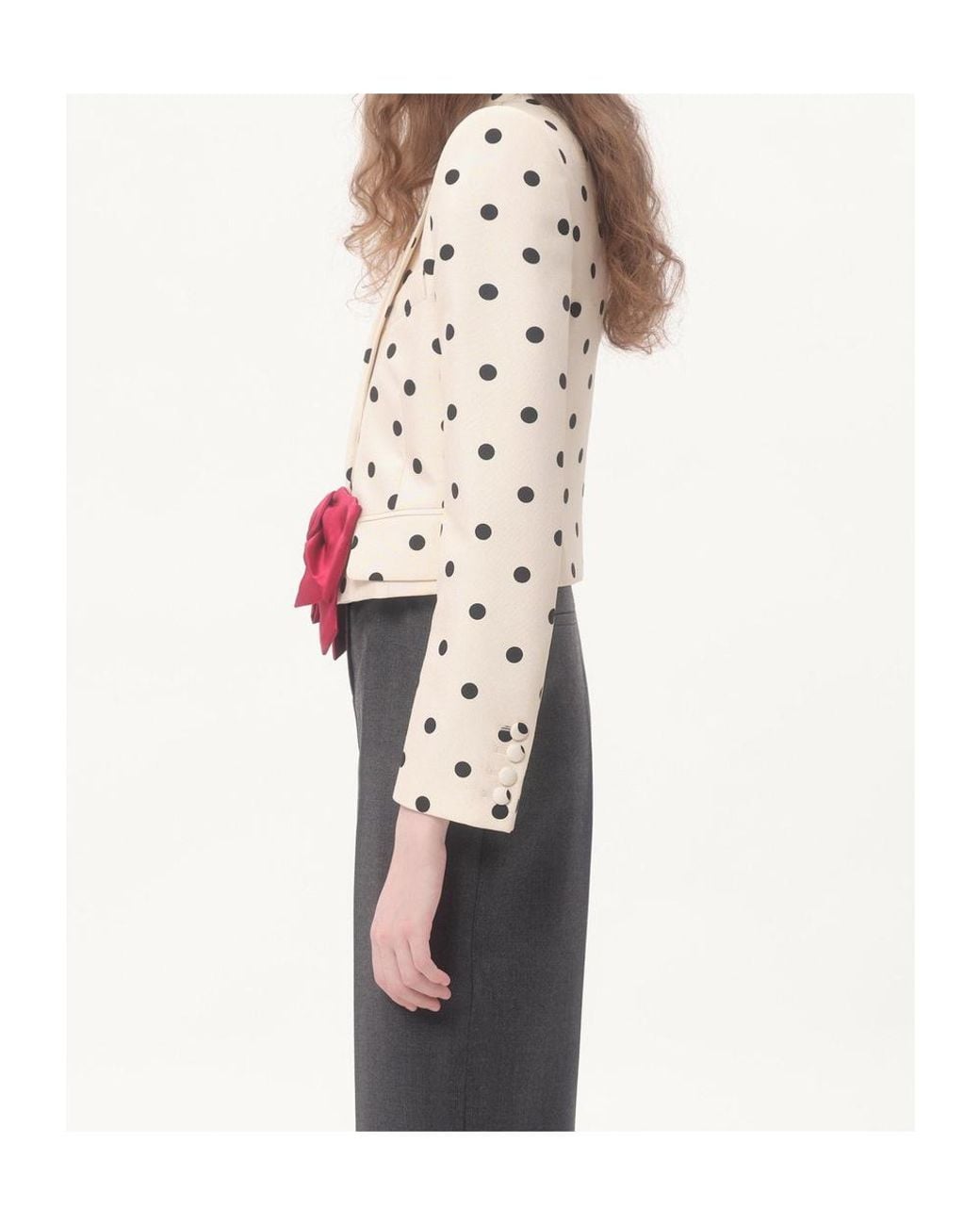 Valentino Multicolor Polka Dot Printed Buttoned Blazer