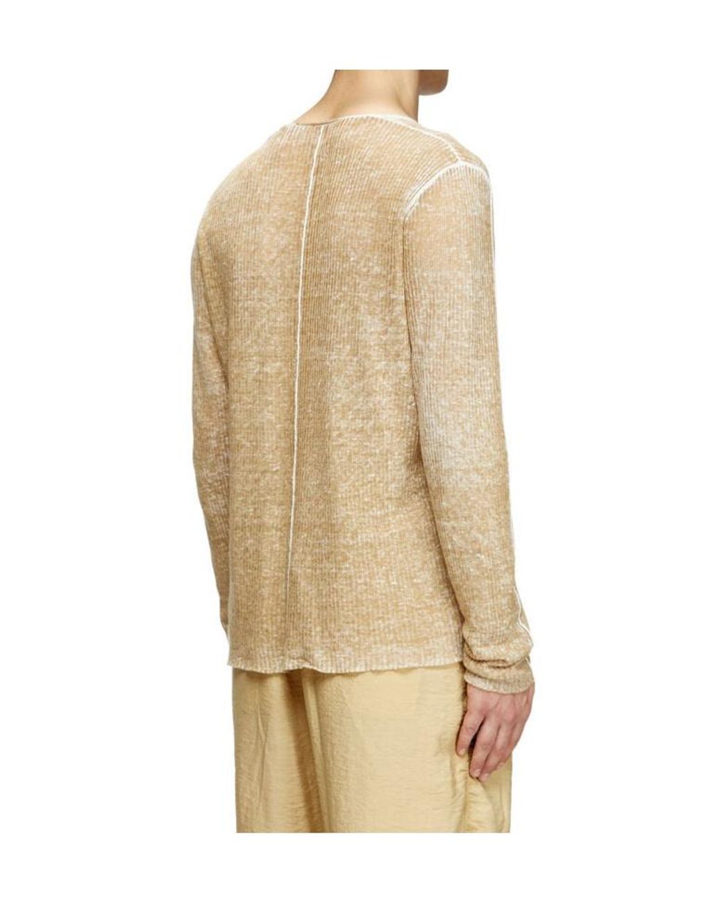 DIESEL White K-Robbel Cut-Out Logo Sweater