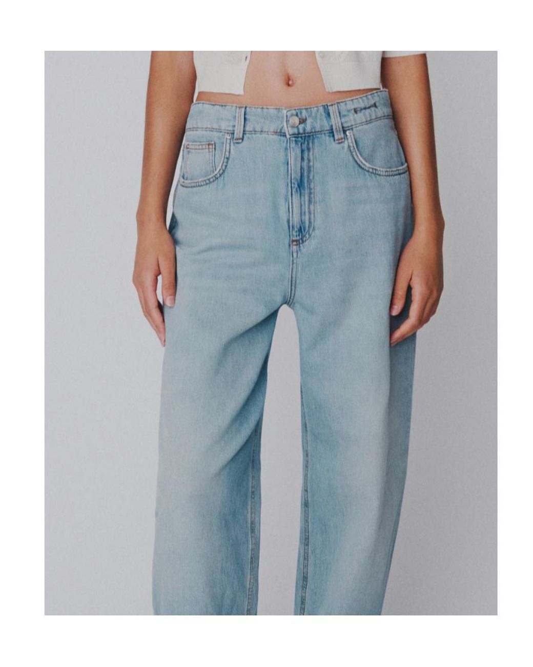 Marella Blue Denim Barrel-Leg Jeans
