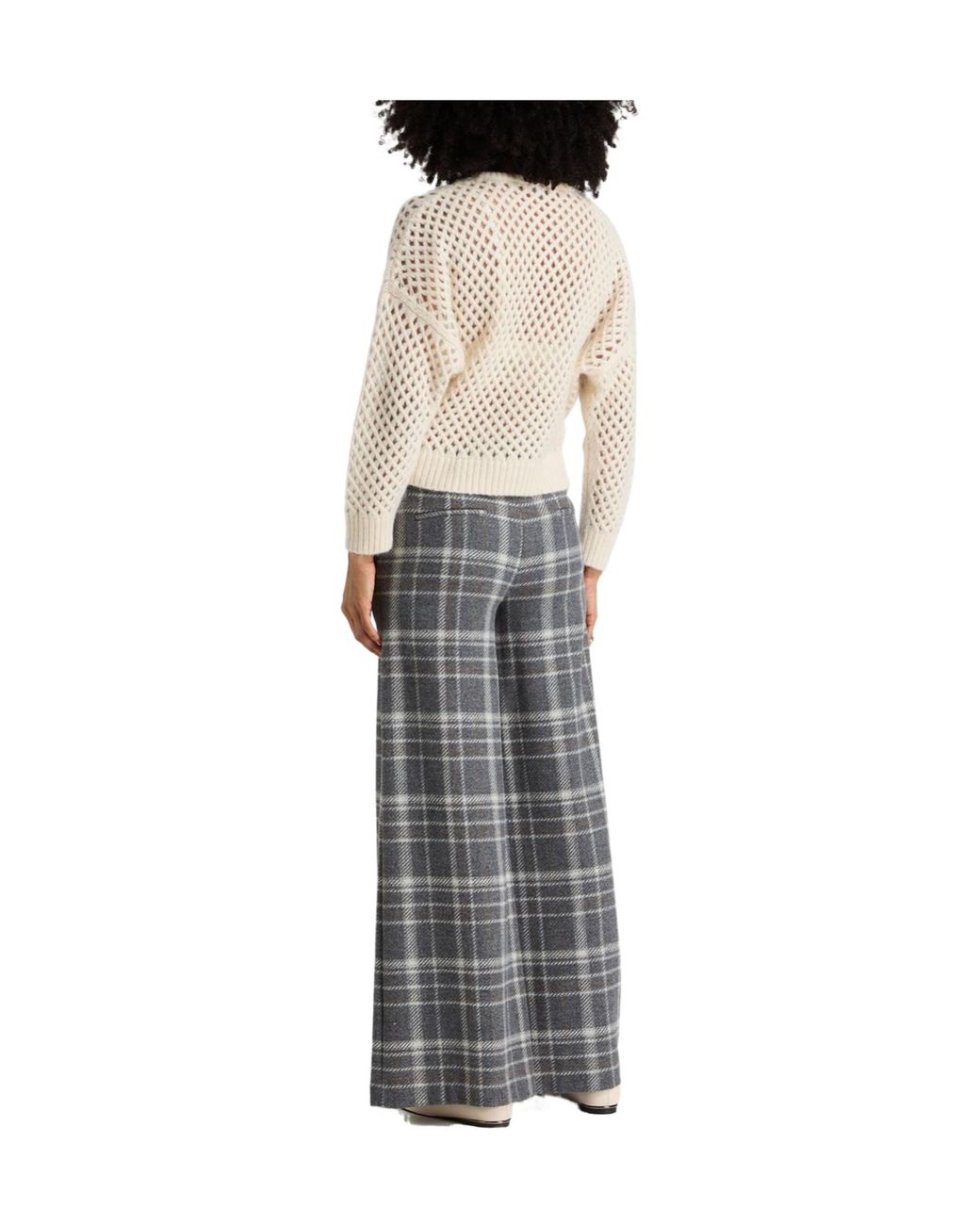 Max Mara White Solid Knit Top
