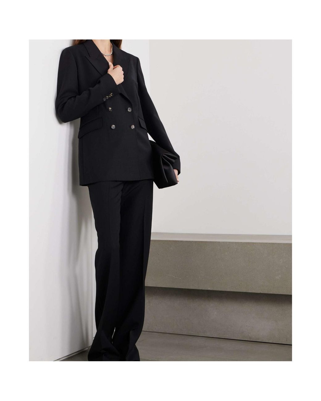 Gabriela Hearst Black Long-Sleeved Suit Jacket