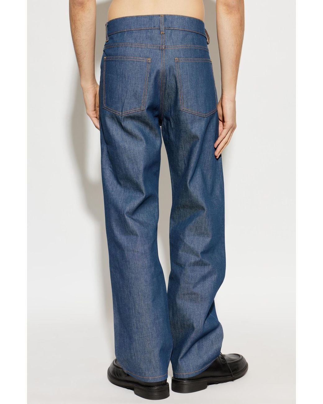 Moschino Blue Slightly Tapered Leg Jeans for men