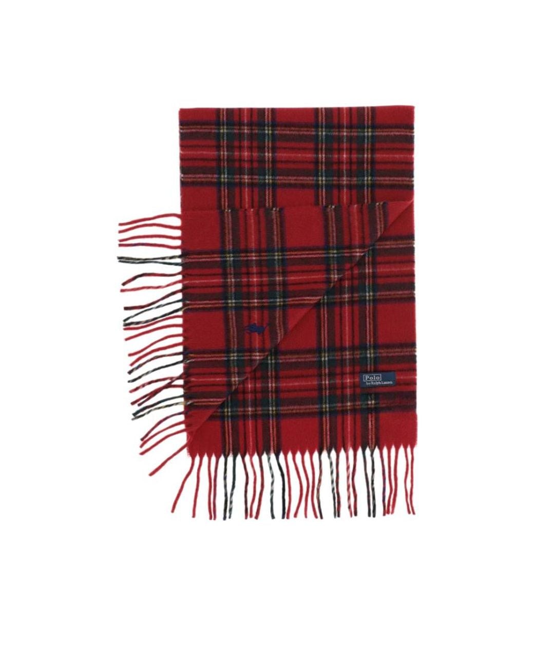Polo Ralph Lauren Red Tartan Fringed Scarf for men