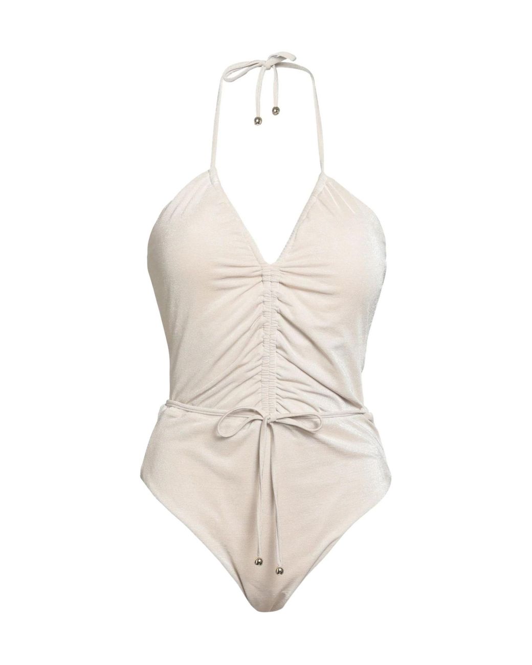 Max Mara White Tie Fasteningswimsuit