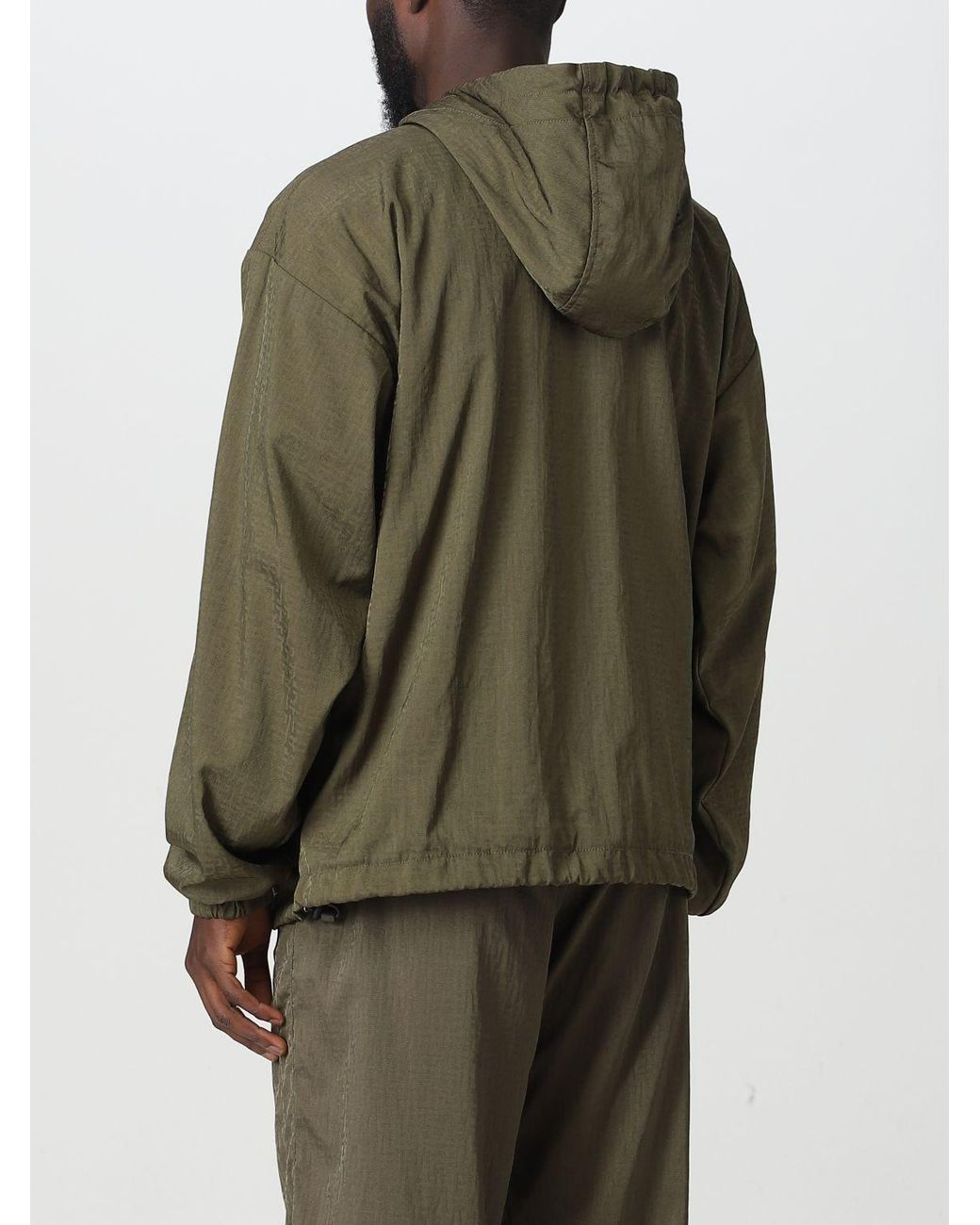 DIESEL Green Logo-Jacquard Zip-Up Jacket