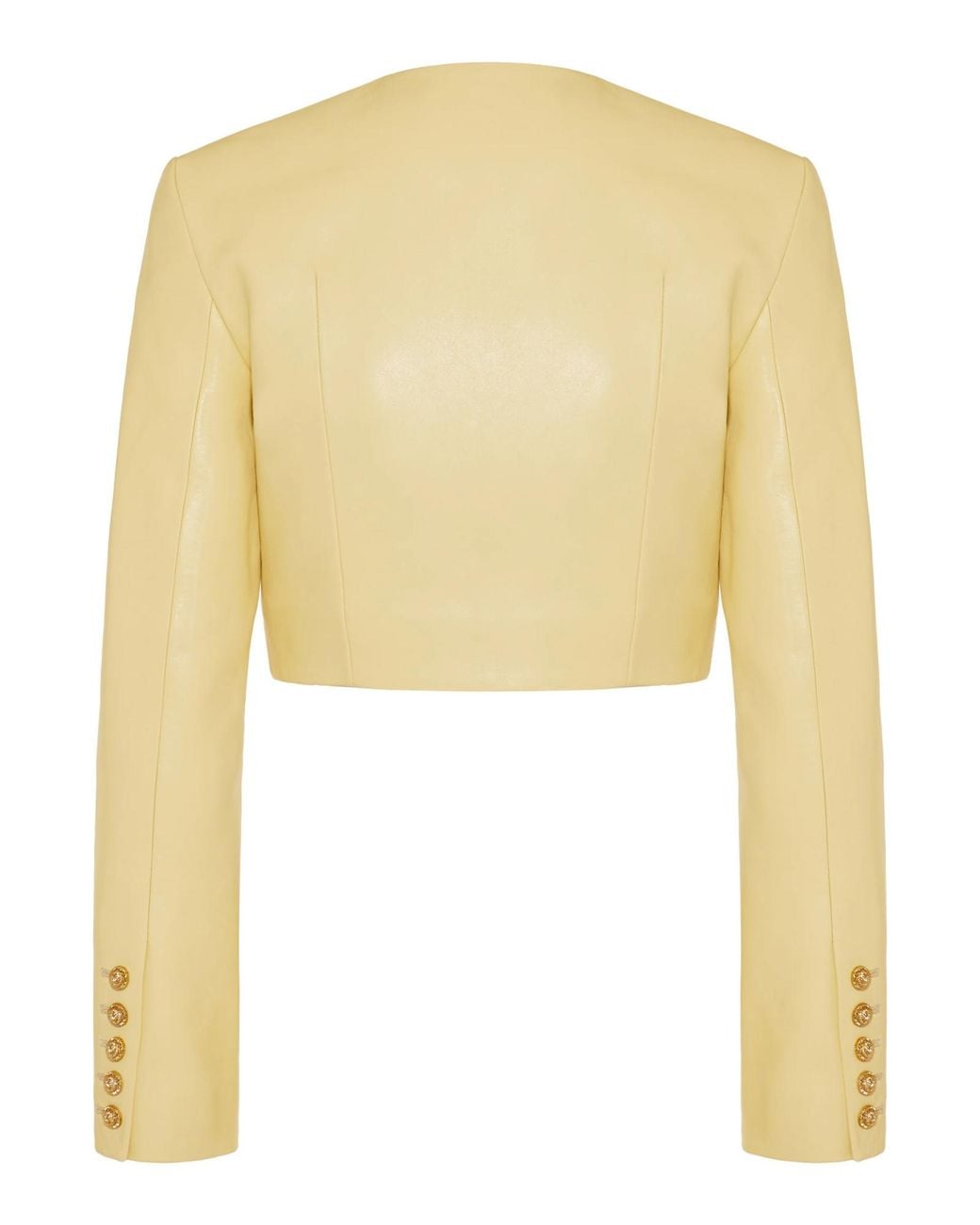 Balmain Yellow Button Front Jacket