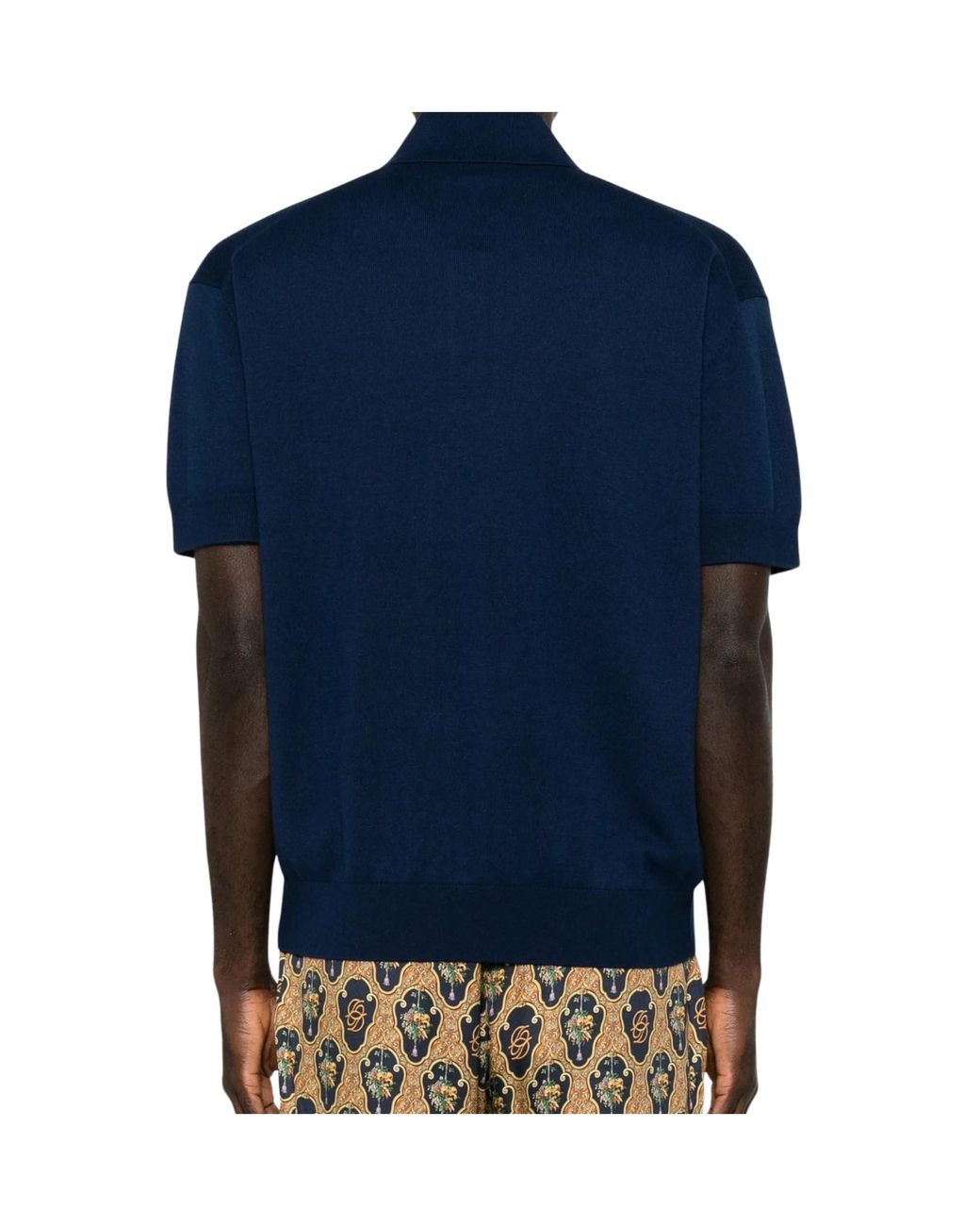 Drole de Monsieur Blue Short-Sleeved Polo Shirt for men