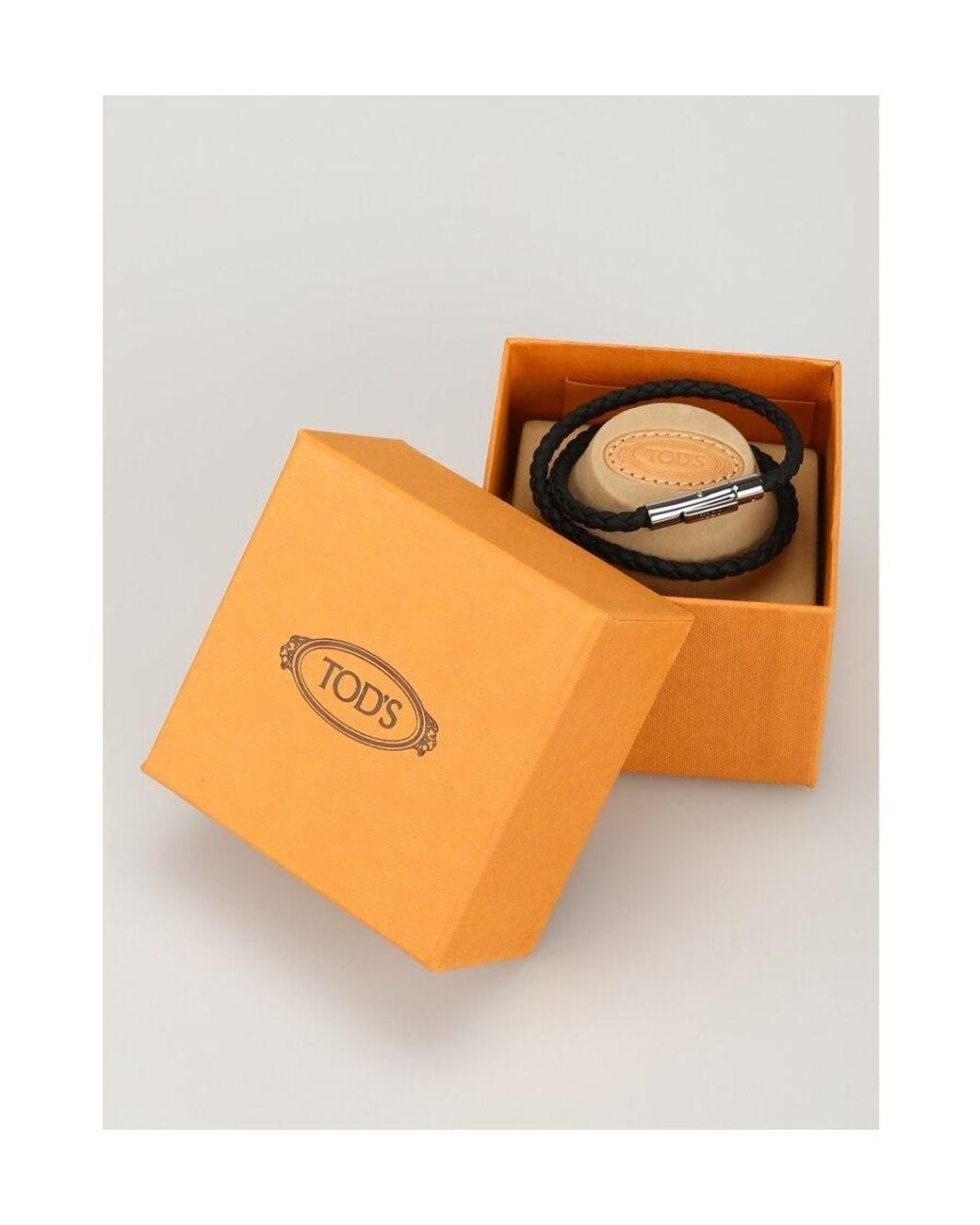 Tod's Black Mycolors Woven Bracelet for men