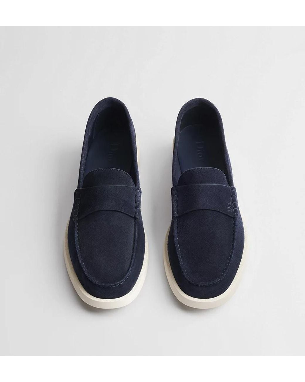 Dior Blue Homme Granville Penny Moccasins for men