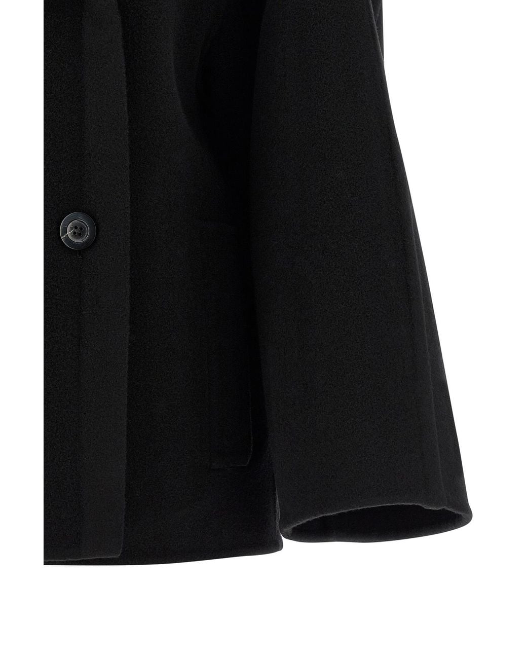 The Row Black Temur Wrap Coat