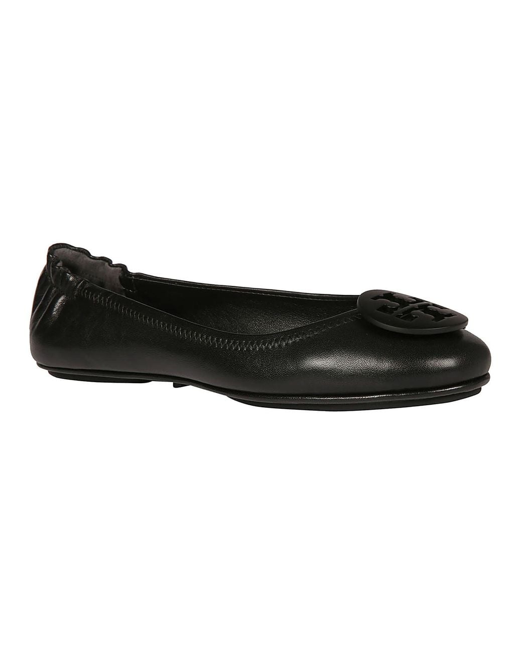 Tory Burch Black Minnie Travel Ballet Flats