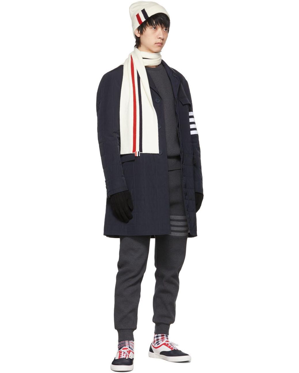 Thom Browne Blue 4-Bar Raglan-Sleeve Sweatshirt for men