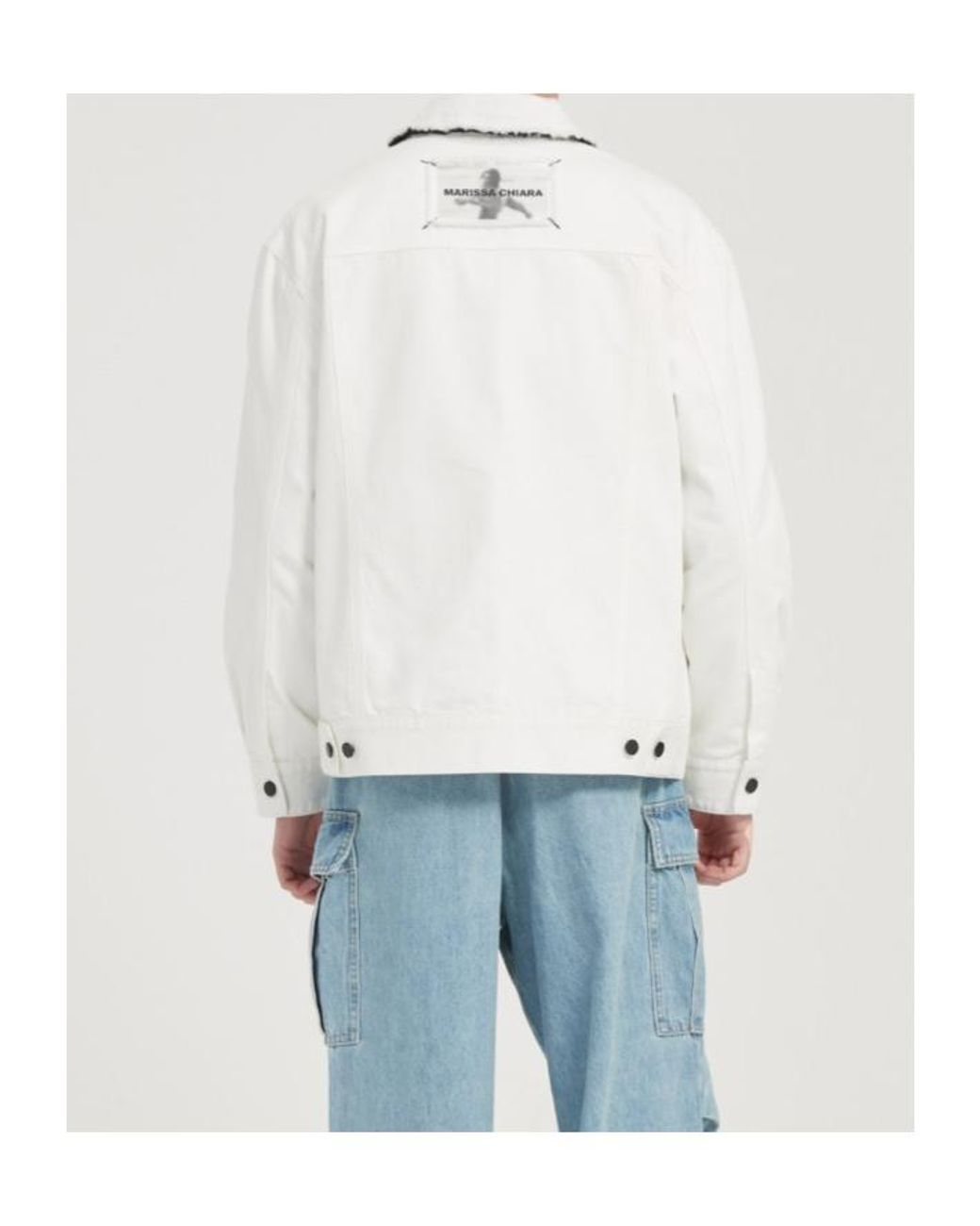 Marissa Chiara White Long-Sleeved Casual Jacket for men