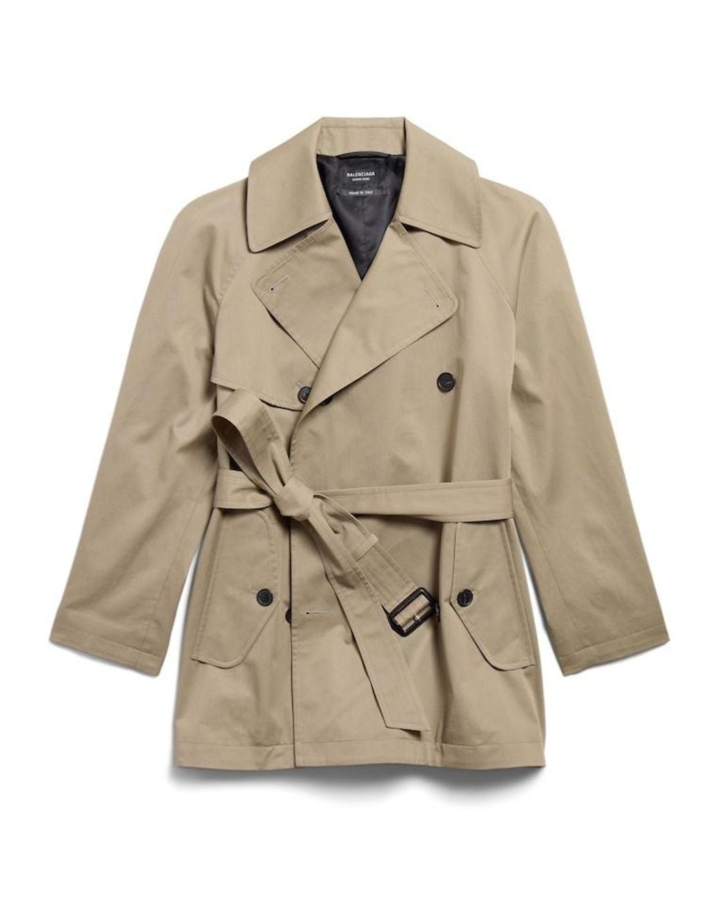 Balenciaga Natural Cocoon Short Trench