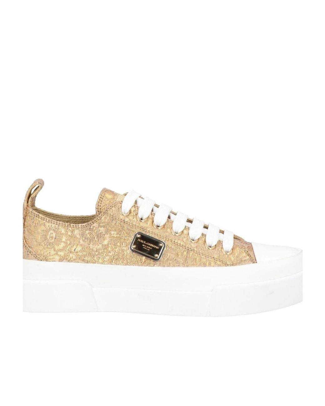 Dolce & Gabbana White Solid Color Sneakers