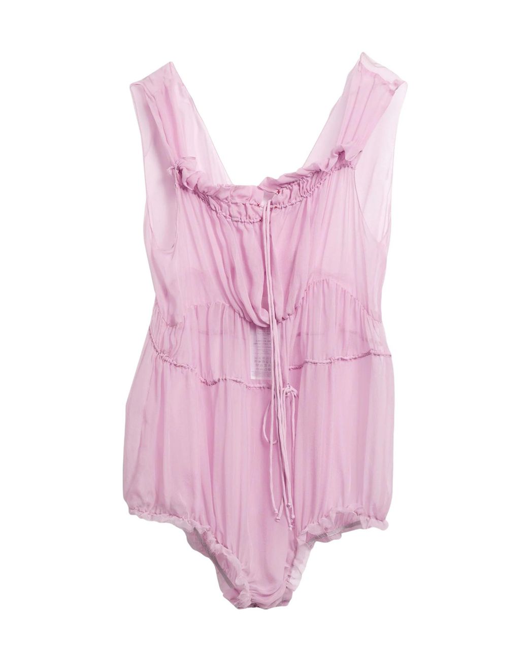 Maison Margiela Pink Minimalist Sleeveless Chiffon Dress