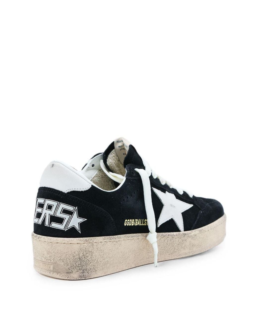 Golden Goose Deluxe Brand Black Star Patch Lace-Up Sneakers