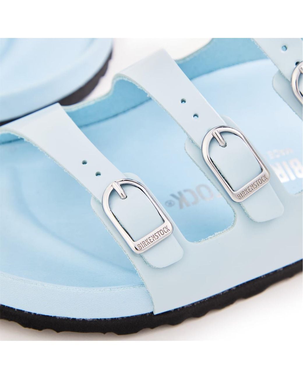 Birkenstock Blue Logo Flat Sandals