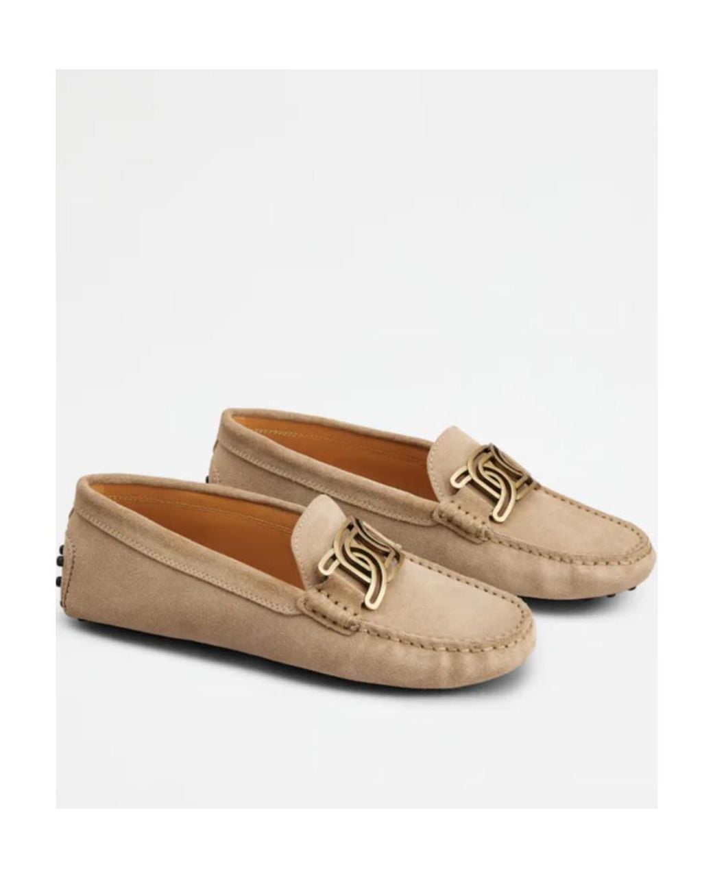 Tod's Brown Kate Gommino Suede Loafers