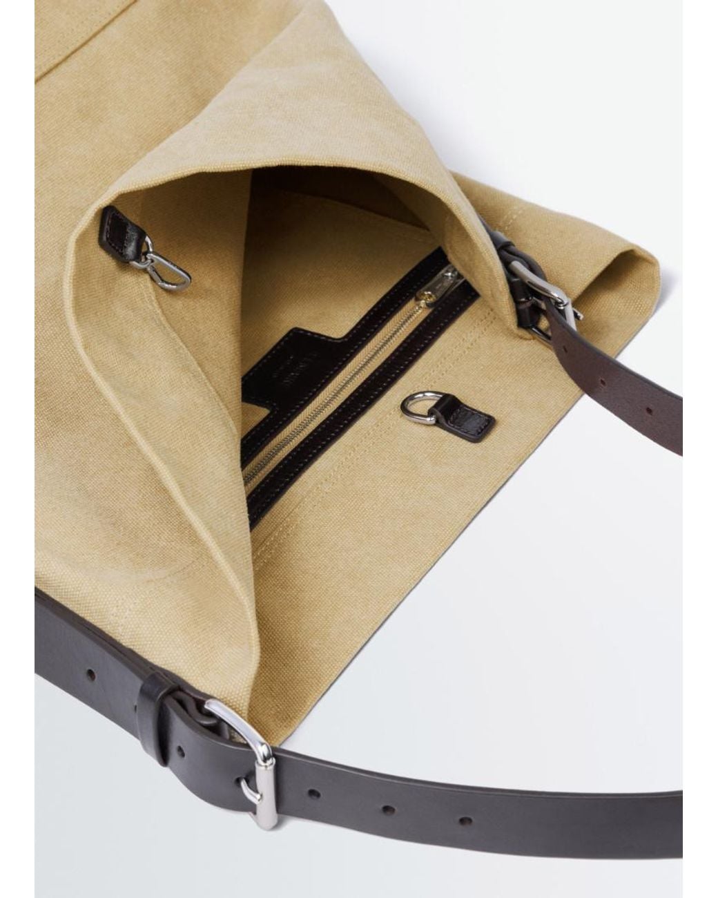 Lemaire Natural Belted Tote Bag