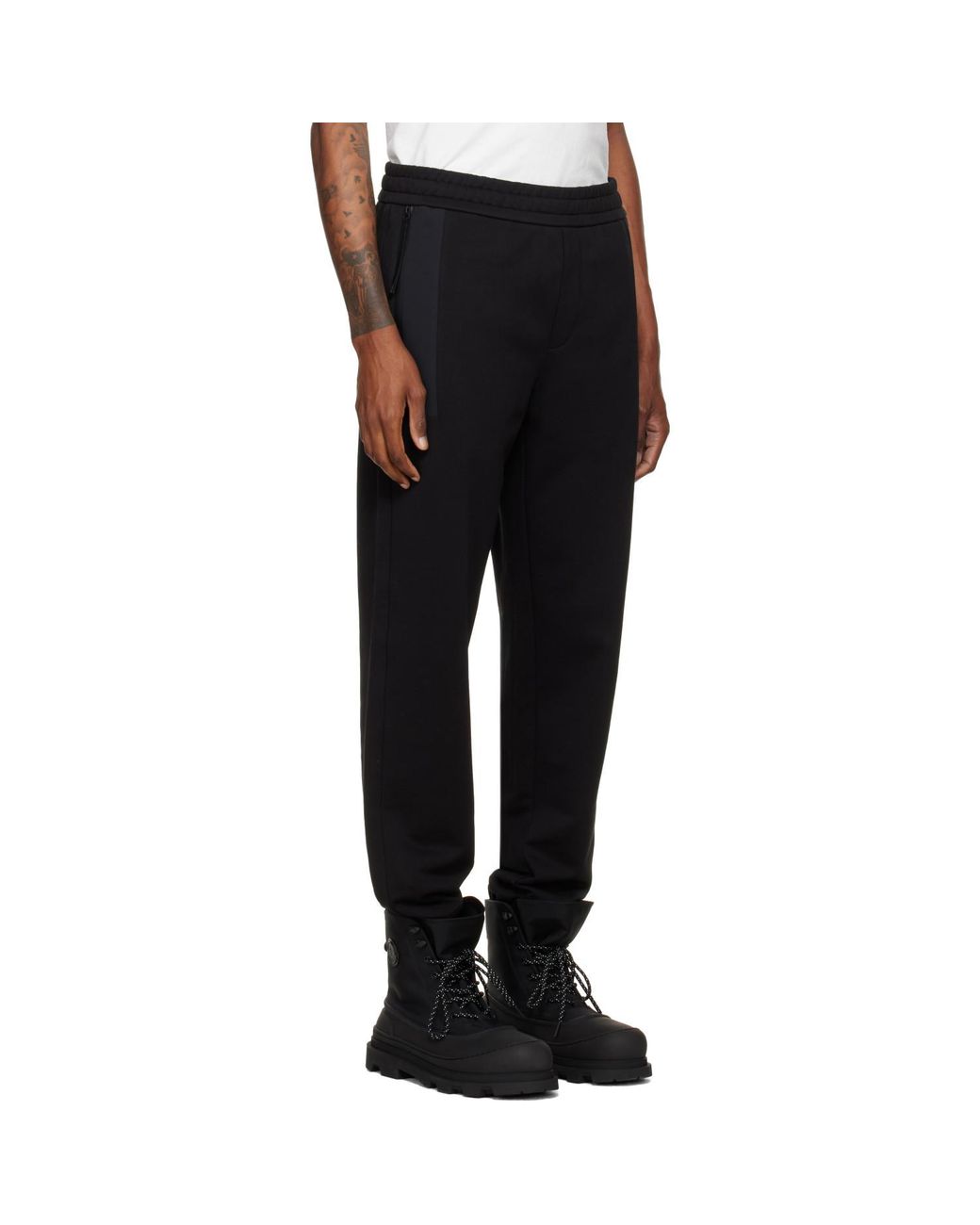 Moncler Black Logo Detail Joggers for men