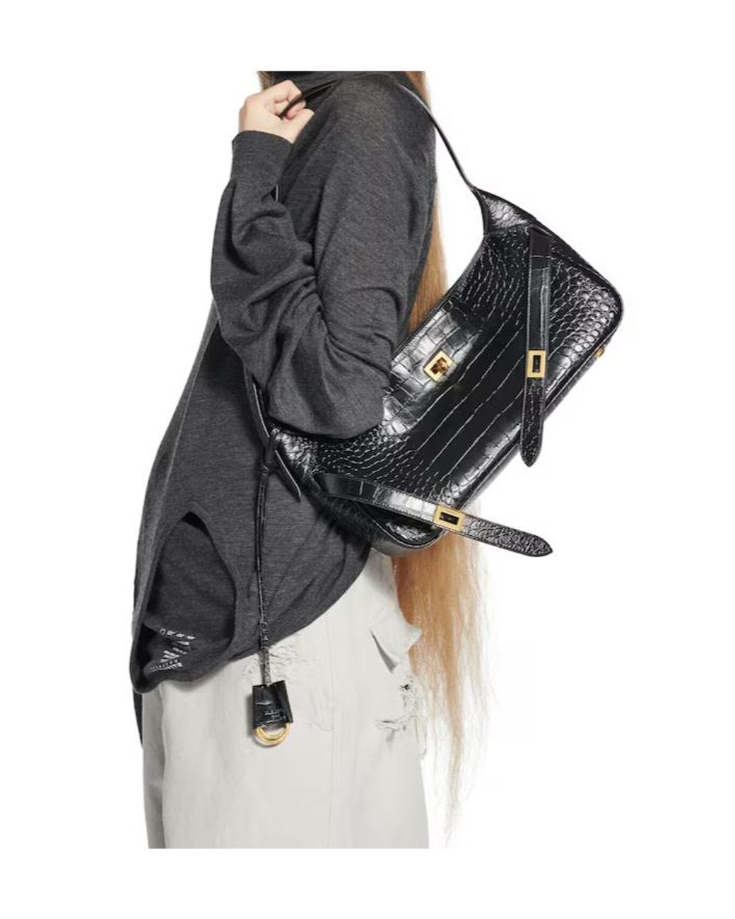 Balenciaga Black Bel Air Small Shoulder Bag