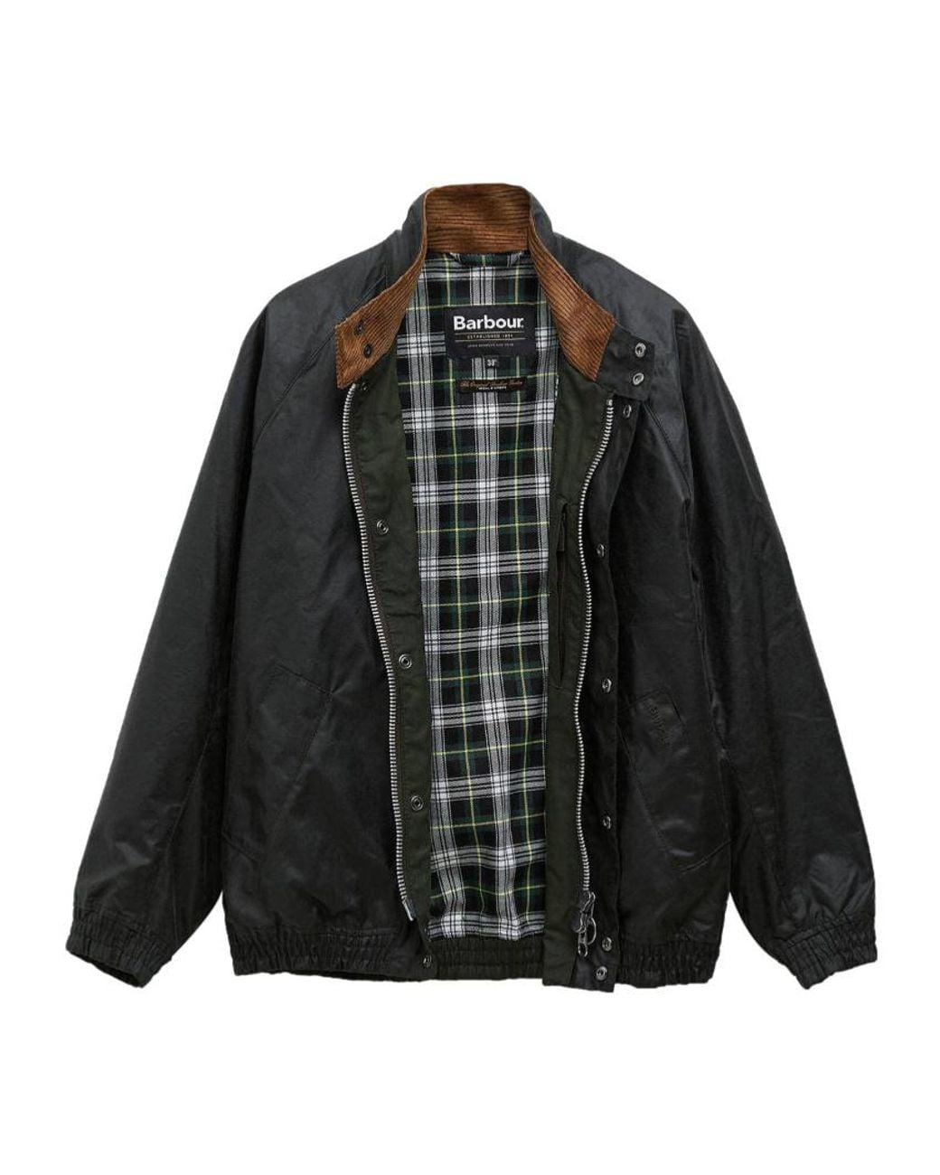 Barbour Black Blouson Transport Waxed Jacket for men