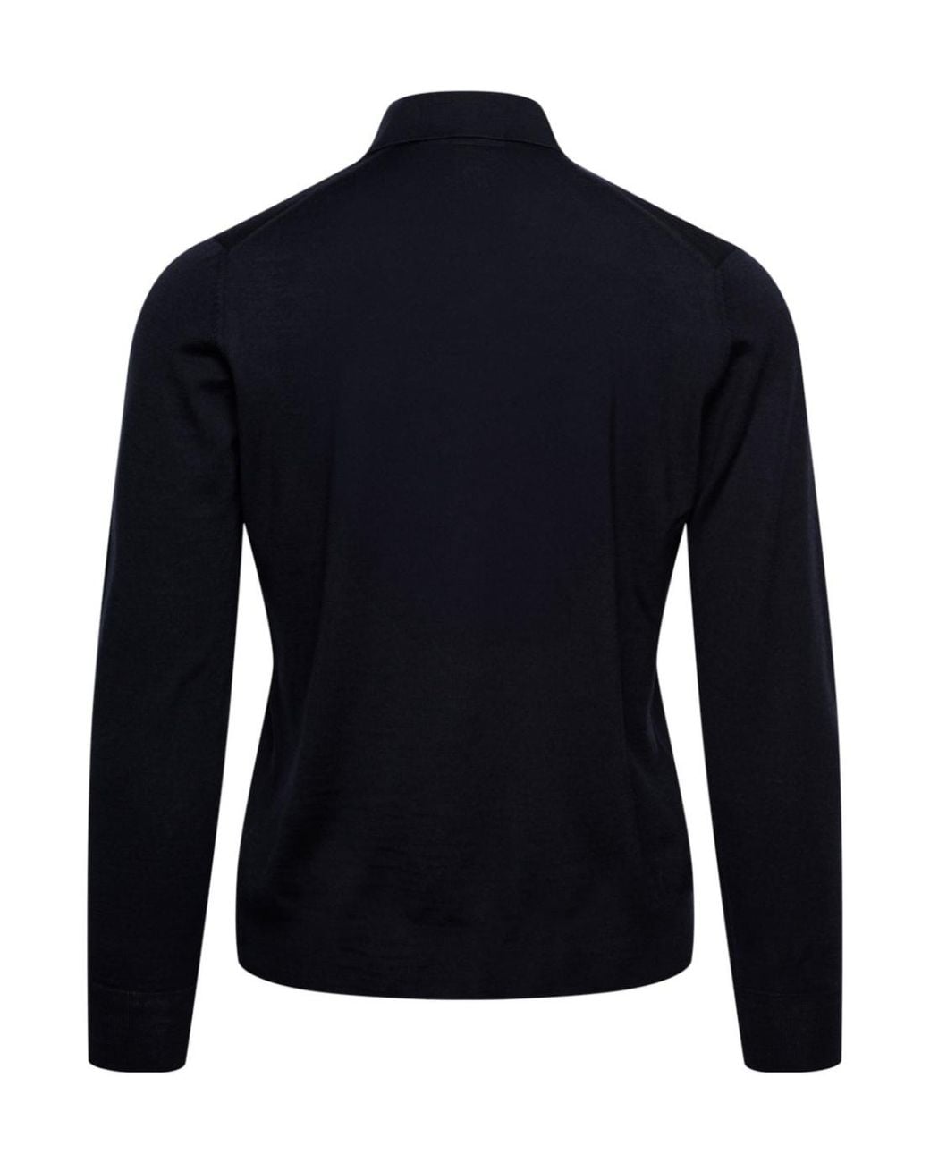 Gran Sasso Blue Polo-Collar Long-Sleeve Sweater for men