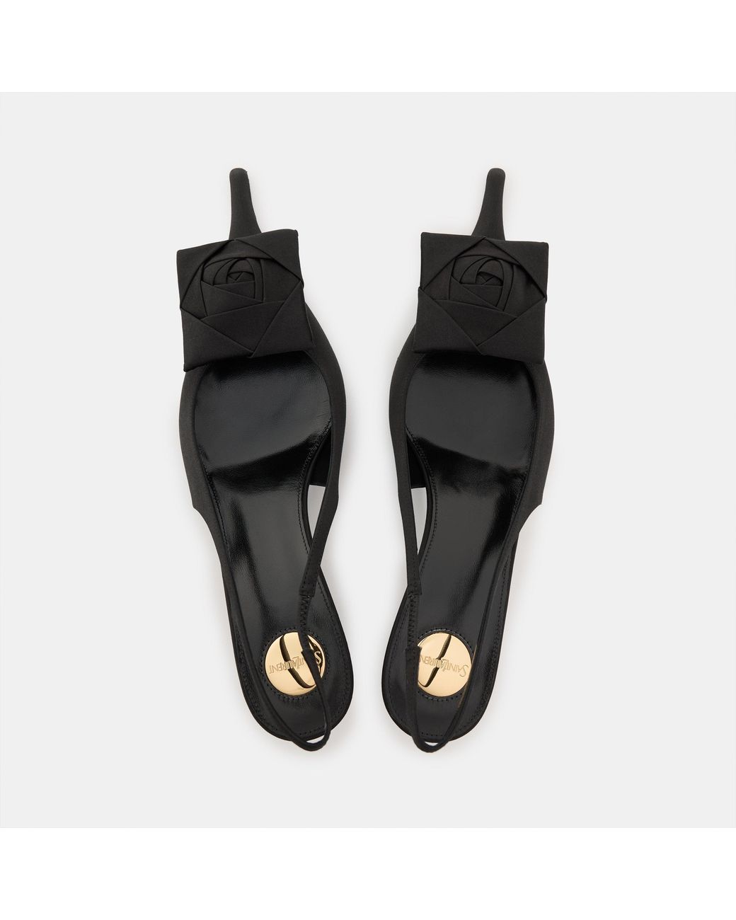 Saint Laurent Black Dakota Slingbacks