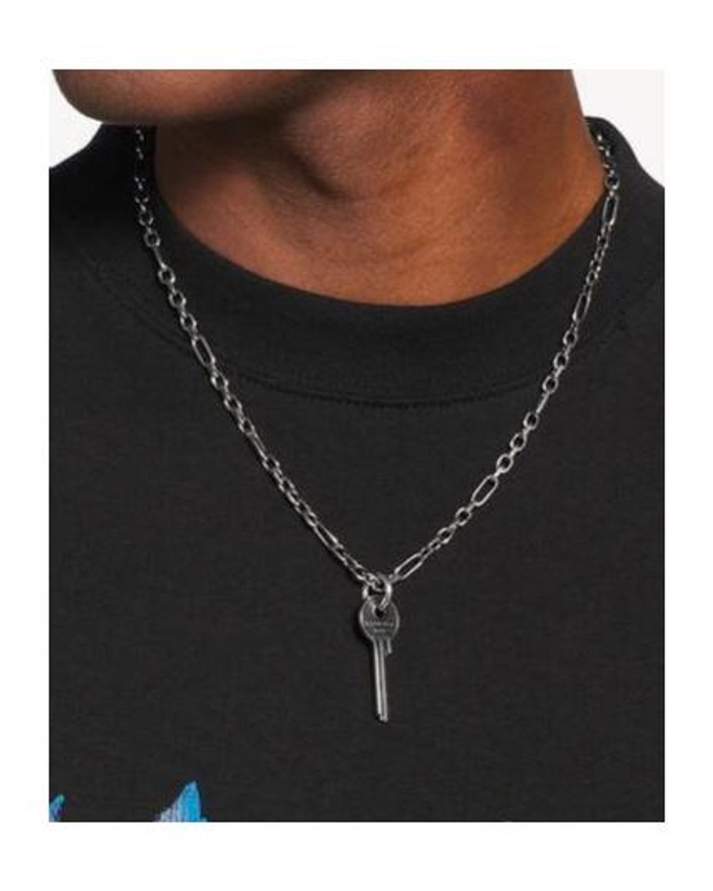 Balenciaga White Neverlost Thin Necklace for men