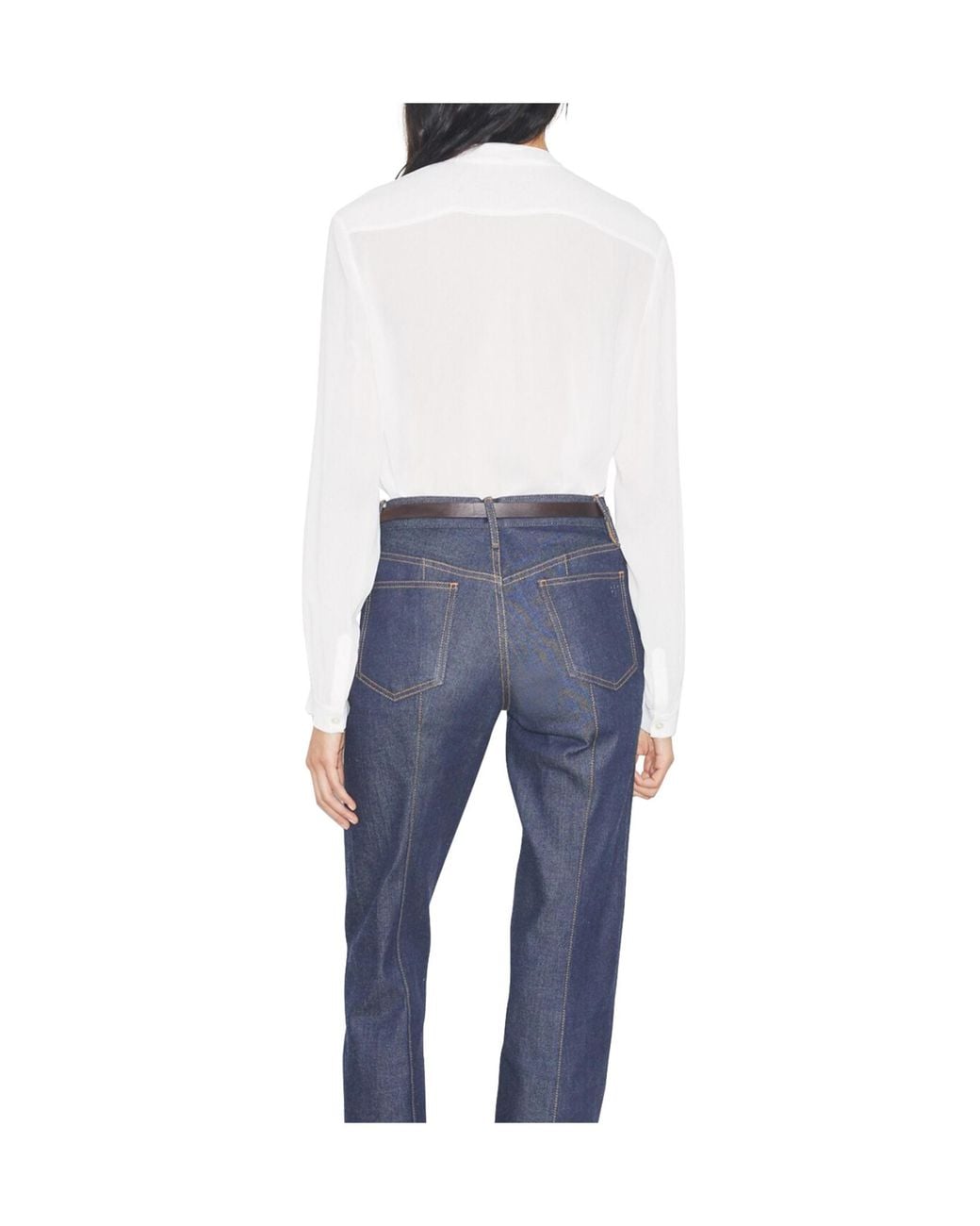 Tory Burch White Georgette Bow Blouse