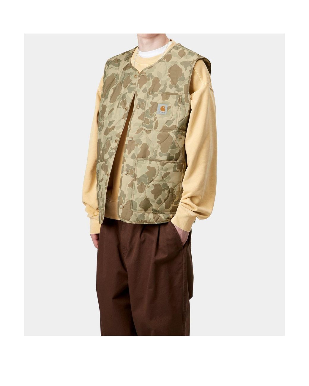 Carhartt Natural Skyton Button-Up Gilet for men