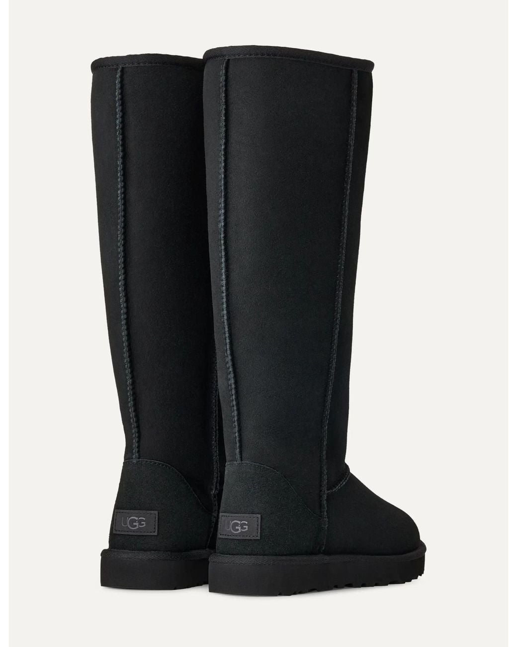 Ugg Black Tall Shearling-Lined Boots