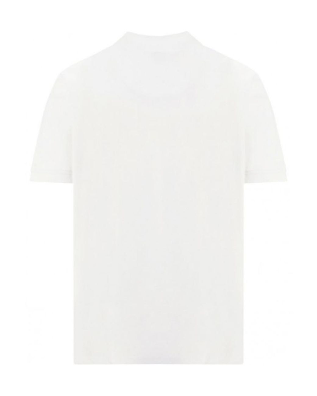 Moose Knuckles White Pique Logo Embroidered Polo Shirt for men