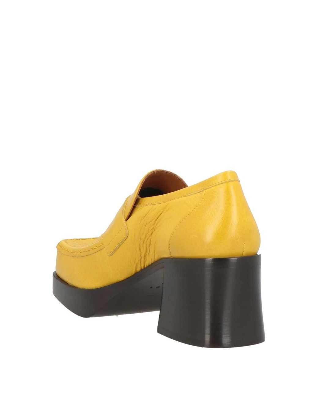 Marni Yellow Leather Loafers