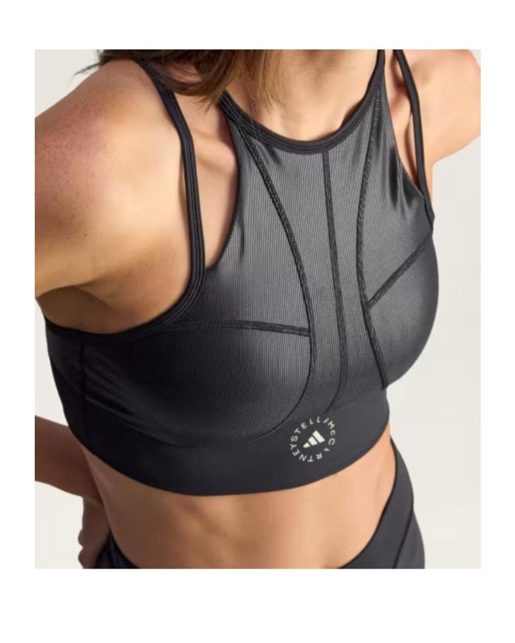 Adidas By Stella McCartney Black Training Micro Dot Crop Top