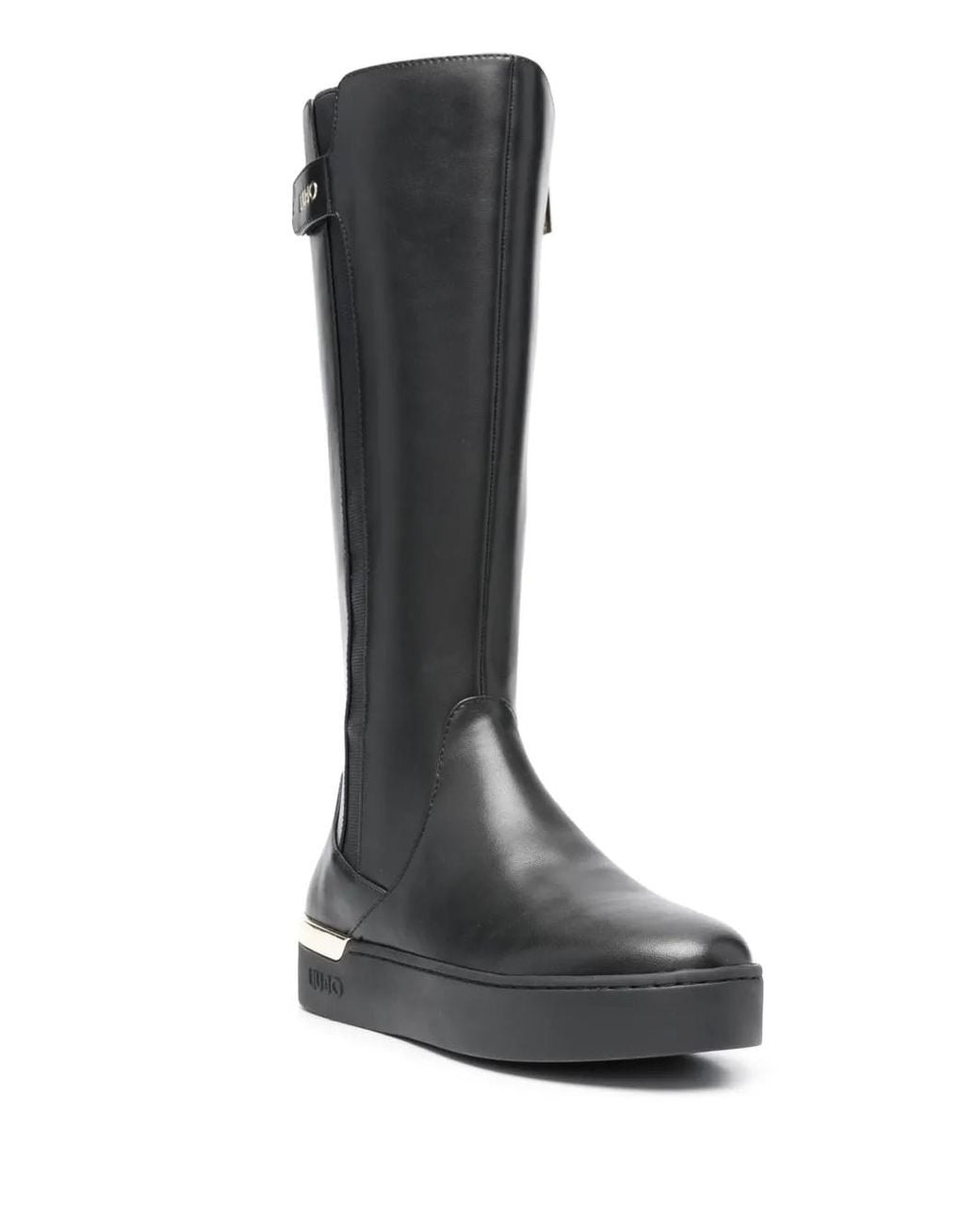Liu Jo Black Silvia 89 Logo-Print Boots