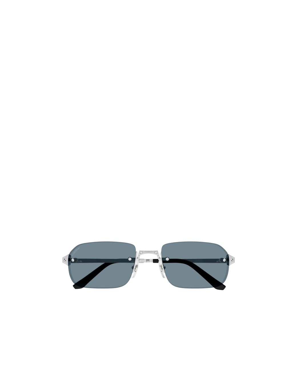 Cartier Blue Rectangular Frame Sunglasses for men