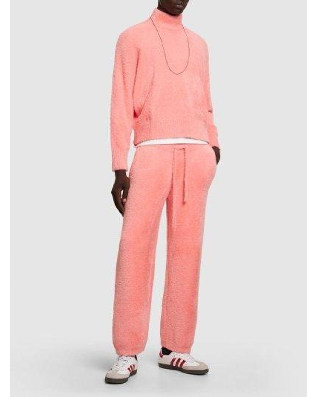 Bonsai Pink Knitted Jogging Pants for men