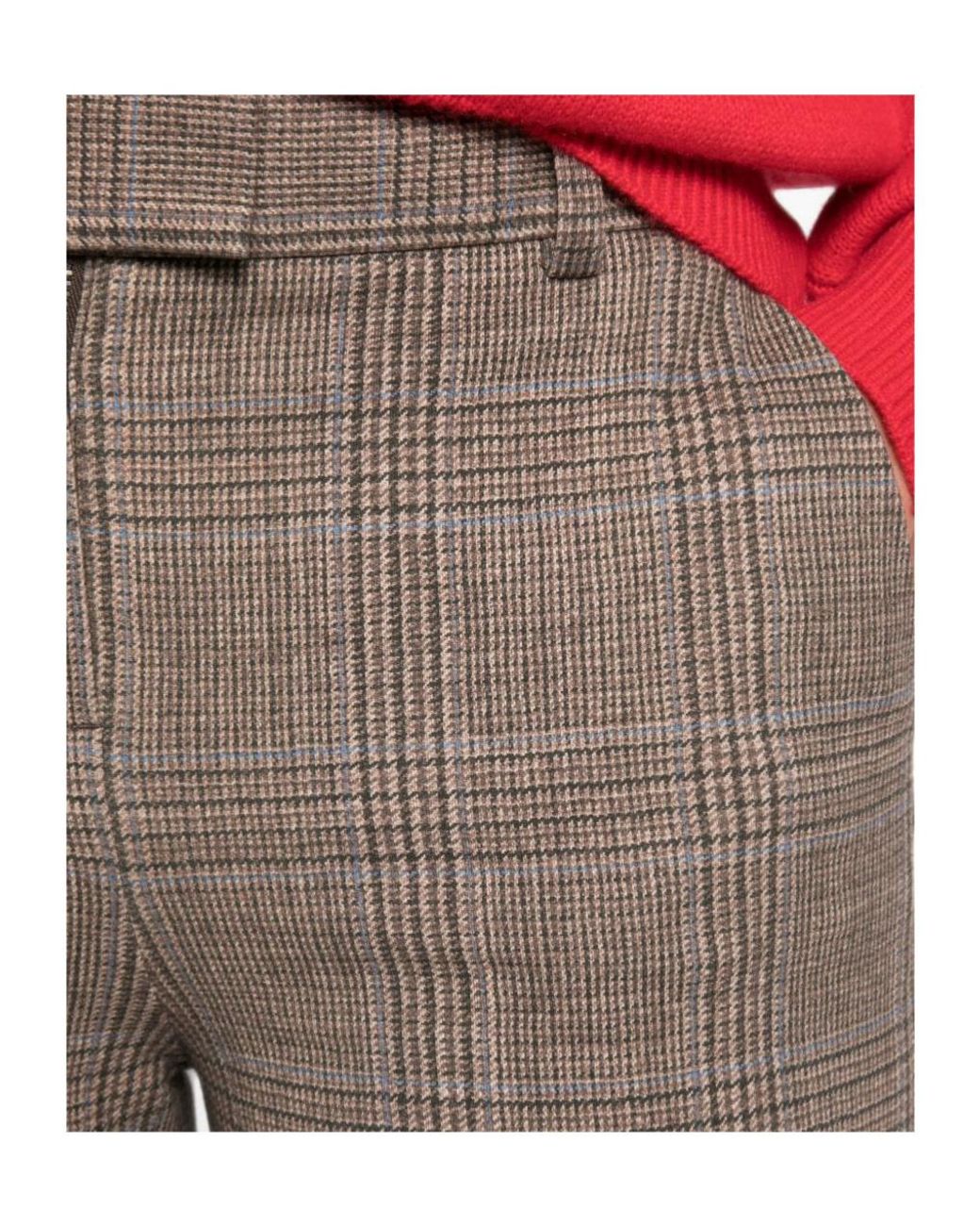 Circolo 1901 Brown Tailored Check Pants