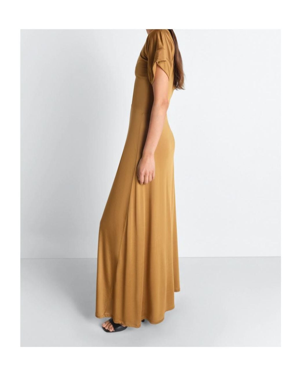 Lemaire Metallic V-Neck Zipped Dress