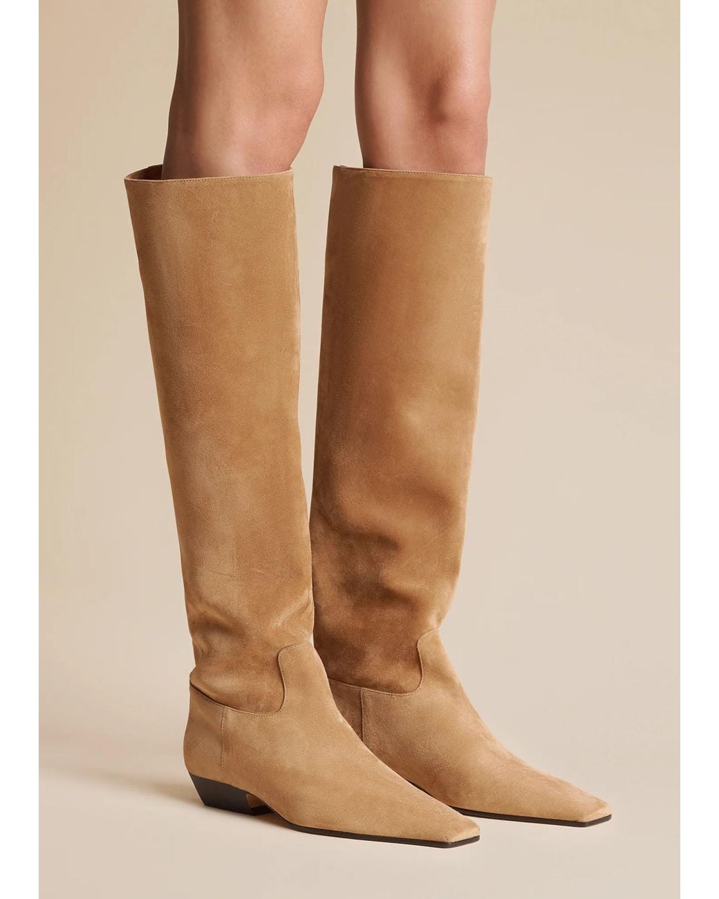 Khaite Brown Marfa Leather Boots
