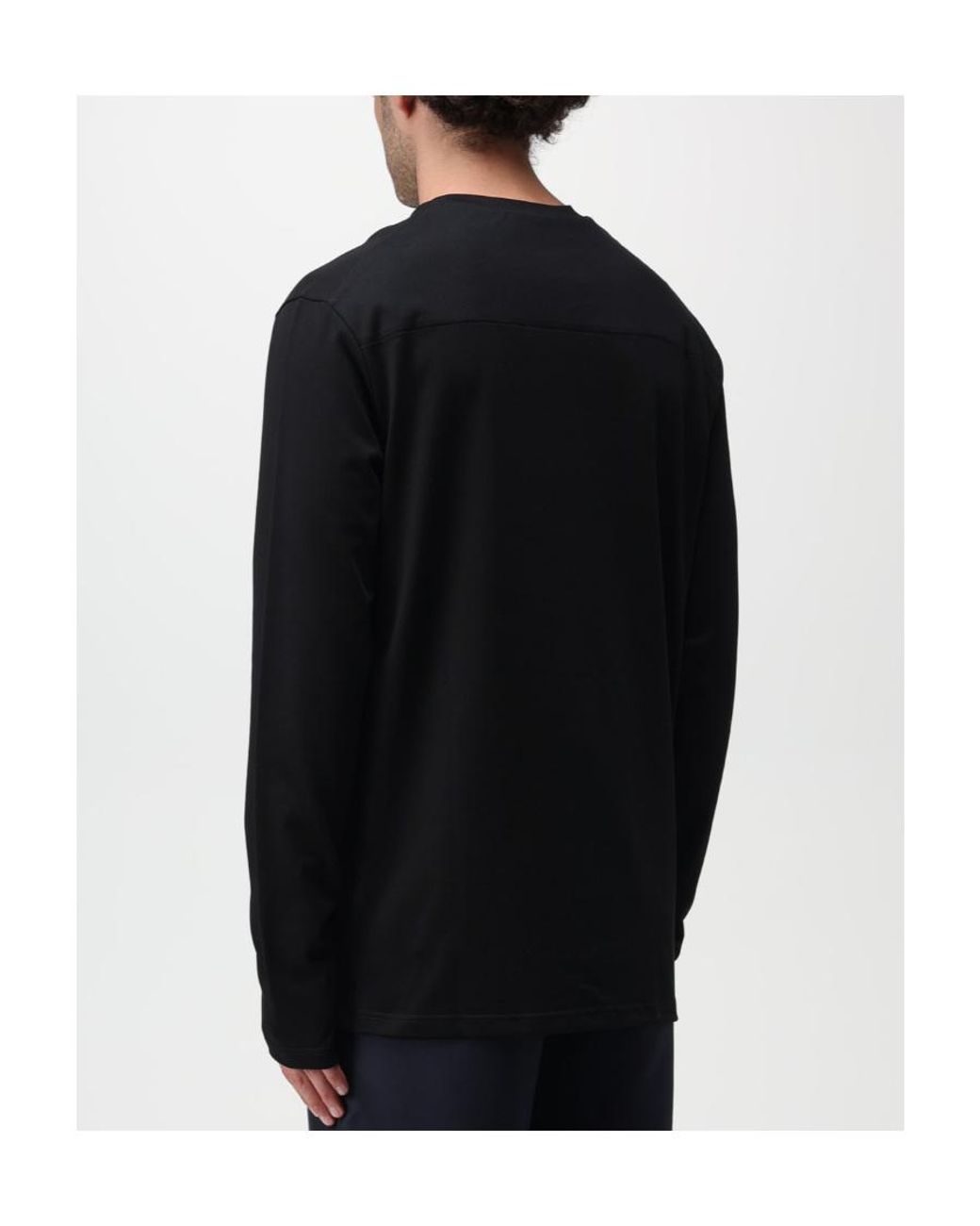 Jil Sander Black Long-Sleeved Crewneck T-Shirt for men